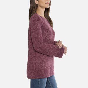 Matty M Chenille Sweater Size Medium Plum Cozy Soft NWT